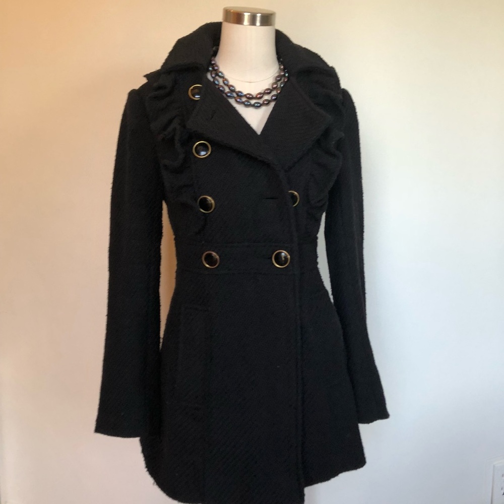 Rampage Black Tweed Coat